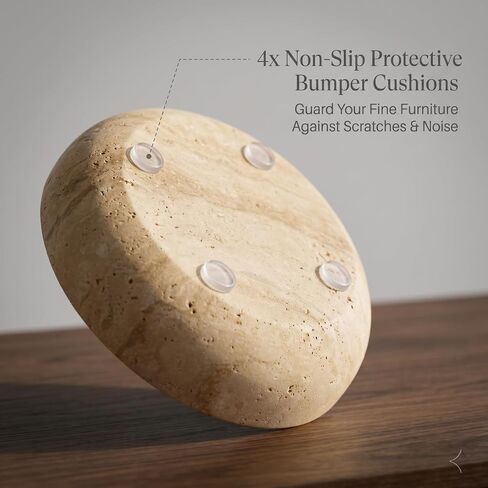 Natural Marble Travertine Decorative Bowl: 7.8" Honed Yellow Stone Catch All Bowl for Keys Entryway Table - Organic Modern Centerpiece Key Dish for Coffee Table Decor, Bedside Ring Jewelry Holder Tray in Saudi Arabia