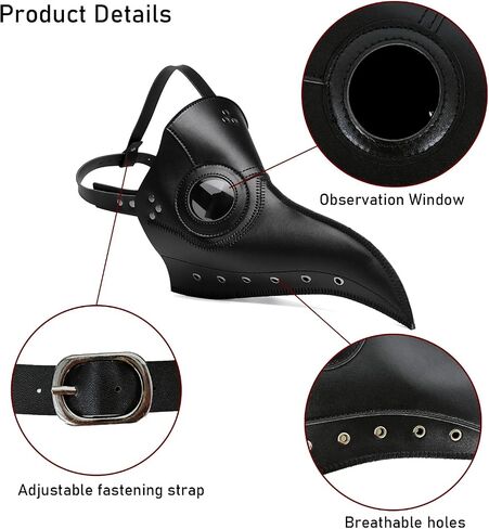 Adult Plague Doctor Costume Men Halloween Medival Steampunk Leatherface Costume with Mask Cane Hat Gloves Belt in Saudi Arabia