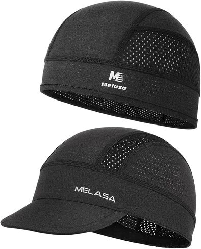 MELASA 2 Pieces Cooling Skull Caps Helmet Liner and Lightweight Mesh Under Helmet Cycling Cap in Kuwait