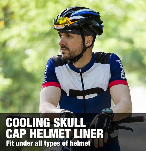 MELASA 2 Pieces Cooling Skull Caps Helmet Liner and Lightweight Mesh Under Helmet Cycling Cap in Kuwait