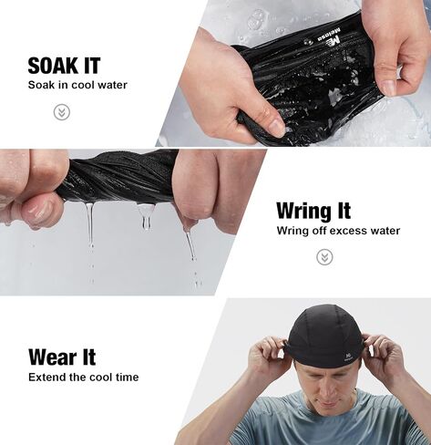 MELASA 2 Pieces Cooling Skull Caps Helmet Liner and Lightweight Mesh Under Helmet Cycling Cap in Kuwait