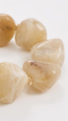 ADINA EDEN Women's Neutral Stone Beaded Stretch Bracelet in Saudi Arabia
