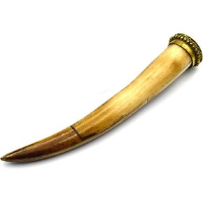 Bone Tusk Pendant | 4.5 Inch Ox Bone Focal Tusk Pendant | Brown in Saudi Arabia