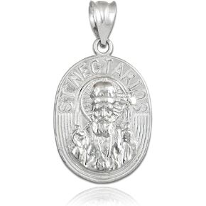 Claddagh Gold - 925 Sterling Silver Saint Nectarios of Aegina Medal Protection Charm Pendant in Saudi Arabia