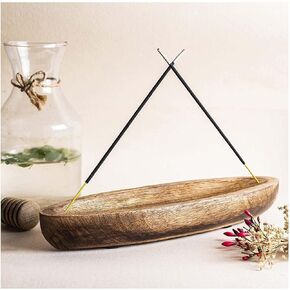 Antique Wooden Incense Holder for Incense Sticks - Elegant Home Decor Accessory, Handcrafted Vintage Style, Ideal for Meditation and Relaxation, Durable Design for Long-Lasting Use in Saudi Arabia