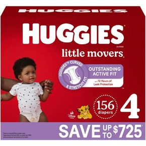 Huggies Little Movers Baby Diapers, Size 5 (27+ lbs), 120 Ct in Saudi Arabia