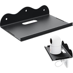 Floating Shelves for Wall, Small Metal Wall Mounted Shelf with Lip, Floating Decorative Picture Shelves for Router, Speaker, Camera, for Bedroom Bathroom Kitchen Indoor Outdoor Patio-8 Inch, Black in Saudi Arabia