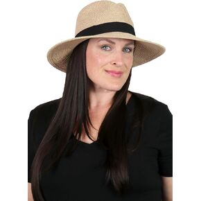 Hats Scarves & More Sun Hat for Woman 3 Inch Brim Fedora 50+ UPF Adjustable Packable Travel Hat Sedona in Kuwait