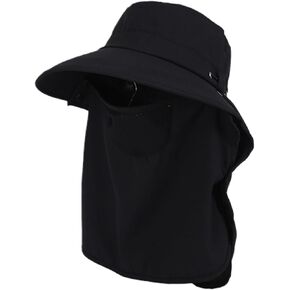 Sun Hat Fishing Hats for Men Women UV Protection Wide Brim Gardening Hiking Hat with Neck & Face Cover in Saudi Arabia