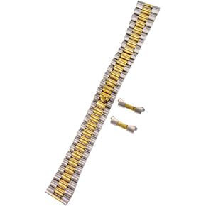 316L Stainless Steel 20mm 21mm 22mm President Metal Watch Band Bracelet, Stainless Steel Strap, Black Gold Silver Two-Tone, Replacement Wristband Strap in Kuwait