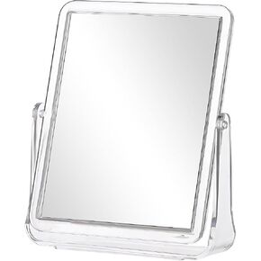 Vanity Mirror Make up Mirrors on Stand Double Sided Desk Makeup Tabletop Mirror, Travel Portable Folding Table Mirror with Stand Bathroom for Dressing in Saudi Arabia