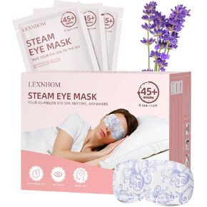 Heated Eye Mask Disposable 24 Pack, Large, 46+ Min Self Heating Steam Eye Mask for Dry Eyes Dark Circles Puffy for Sleep Travel Office, Warming Rest Eyes Mask Best Gifts for Women (Chamomile) in Saudi Arabia