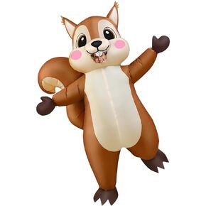 KOOY Squirrel Inflatable Costume for Adult, Full Body Halloween Squirrel Costumes, Blow up Animal Suits, for Women Men Party Masquerades Stage Carnivals Events Holiday in Saudi Arabia