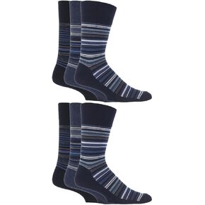 Gentle Grip - 6 Pack Mens Non Binding Loose Top Cotton Rich Dress Socks 13-15 US in Saudi Arabia