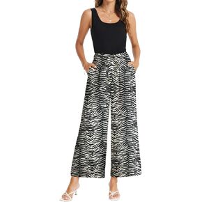 Nfsion Womens Summer Printed Jumpsuit One Piece Sleeveless Tank Top Wide Leg Long Rompers with Belt in Saudi Arabia