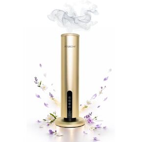 Waterless Fragrance Oil Diffuser Gold, 120ml Smart Timer, Bluetooth & Manual Control, Whisper Quiet Rechargeable Aroma Machine for Home Office Spa Hotel - 1500sqft - Fragrance Not Included in Saudi Arabia