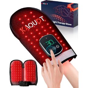 Cordless Red Light Therapy Glove for Hand, 5000mAh Rechargeable Dual-Sided 112 LEDs 660nm&850nm Infrared Light Therapy Device for Hand Fingers Wrist Joint Pain Relief (Black) in Saudi Arabia