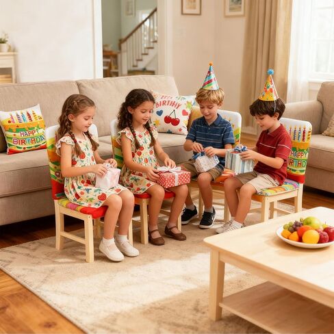 TRBSXRT 2 Pcs Birthday Chair Cover for Classroom, Cute Birthday Party Seat Cover Birthday Party Decorations for School Office Home in Saudi Arabia