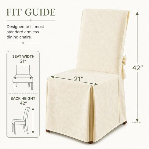 BrylaneHome Damask Set of 2 Chair Covers - Gold in Saudi Arabia