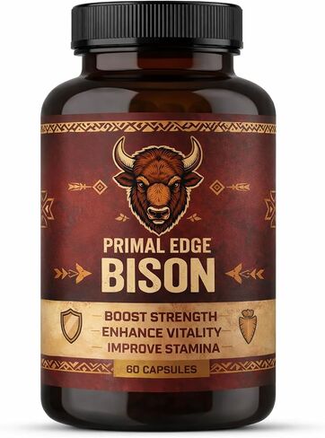 Primal Edge Bison، كبسولات مستخلص البيسون الأمريكي البدائي - 60 كبسولة in Kuwait