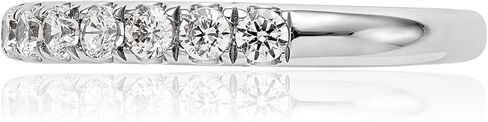 IceCarats 14K Solid White Gold 0.70 carat Diamond Eternity Ring Wedding Band Round Cut, Natural, Prong Set in Kuwait