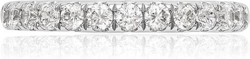 IceCarats 14K Solid White Gold 0.70 carat Diamond Eternity Ring Wedding Band Round Cut, Natural, Prong Set in Kuwait