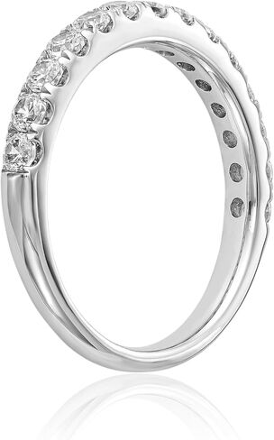 IceCarats 14K Solid White Gold 0.70 carat Diamond Eternity Ring Wedding Band Round Cut, Natural, Prong Set in Kuwait