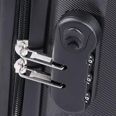 20 Inch Carry-On Hardside Suitcase with 360° Spinner Wheels, Lightweight Rolling Luggage Set with Makeup Case and Coded Lock (Gray) in Kuwait
