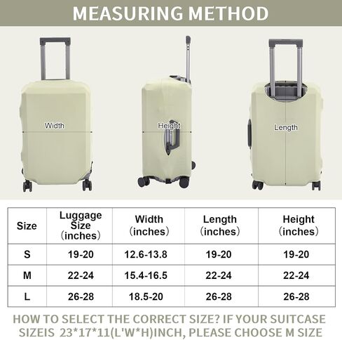 Aliceset 6 Pack 3 Sizes Luggage Cover Suitcase Protector Set Travel Luggage Suitcase Covers for All Standard Suitcases Sizes(Green, Purple, Khaki) in Kuwait
