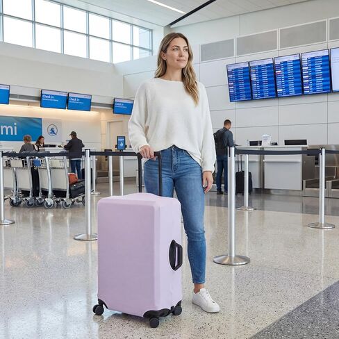 Aliceset 6 Pack 3 Sizes Luggage Cover Suitcase Protector Set Travel Luggage Suitcase Covers for All Standard Suitcases Sizes(Green, Purple, Khaki) in Kuwait