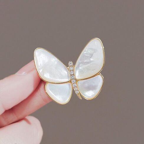 Brooch Flower Golden Clothing Accessories Rhinestone Pearl Jewelry Men Women in Saudi Arabia