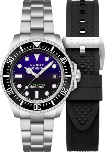 DUXOT Men's 44mm Atlantica Deep Dive Automatic Limited Edition Watch with Solid Stainless Steel Bracelet DX-2066 in Saudi Arabia