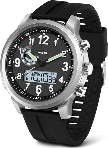 Watches for Men Military Digital, Analog Water Resistant Sport Outdoor, Multifunctional Stainless Steel Classic Fashion Casual with Shock Resistant in Saudi Arabia