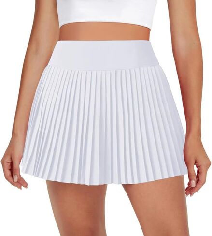 Womens Pleated Tennis Skirts with Pocket Shorts High Waisted Skorts Lightweight Golf Skirt Flowy Athletic Skort in Kuwait