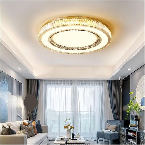 Double Layer Ring Lamp Luxury Crystal Ceiling Lamp Home Decor Bedroom Living Dining Modern Chandelier Led Circular luminaire,for Decoration in Kuwait
