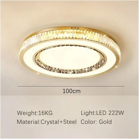 Double Layer Ring Lamp Luxury Crystal Ceiling Lamp Home Decor Bedroom Living Dining Modern Chandelier Led Circular luminaire,for Decoration in Kuwait