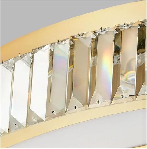 Double Layer Ring Lamp Luxury Crystal Ceiling Lamp Home Decor Bedroom Living Dining Modern Chandelier Led Circular luminaire,for Decoration in Kuwait