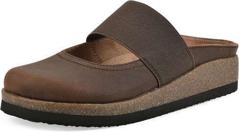 White Mountain Women's Bassi Mary Jane Footbed Clog in Kuwait