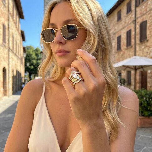 JATEBI Stackable Rings for Women 14K Gold Plated Kunckle Rings Set Dainty Simple Trendy Adjustable Perfect for Stacking Layering on Thumb and Knuckle 4 Pcs in Kuwait