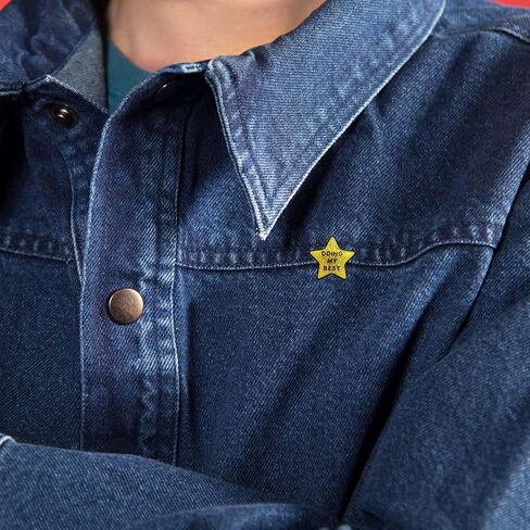 12/24/50/100Pcs Doing My Best Enamel Pin Gold Glitter Star Brooch Pin Metal Badges Lapel Pin Brooches For Backpack Hat Bag Jacket Coat Travel Gifts in Saudi Arabia