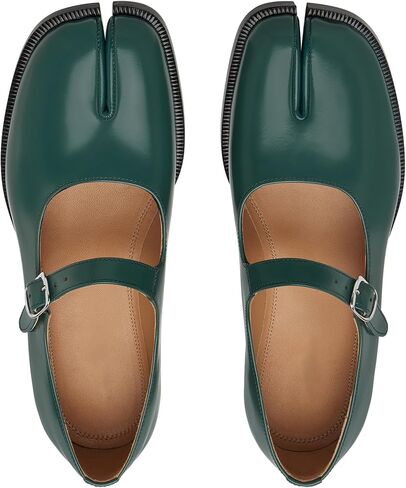 KOKOMOMO Split Toe Shoes Women Tabi Mary Janes Flats Japanese Ninja Shoes Chunky Low Heels Tabby Shoe Ankle Strap Buckled Work Party Dress Shoes in Saudi Arabia