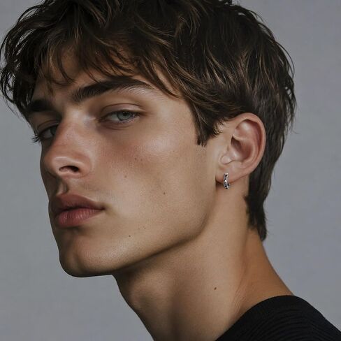 Skull Hoop Earrings for Men Skull Punk Earrings Gothic Rune Earrings Viking Jewelry Gift for Men Women Brother Dad Husband Father in Saudi Arabia