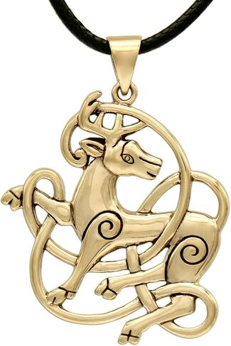 Dryad Design Bronze Stag Pendant - Celtic Deer Druid Jewelry for Men or Women in Kuwait