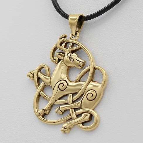 Dryad Design Bronze Stag Pendant - Celtic Deer Druid Jewelry for Men or Women in Kuwait