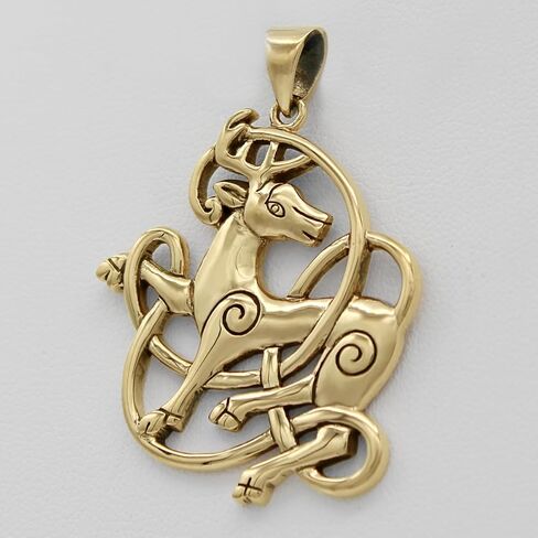 Dryad Design Bronze Stag Pendant - Celtic Deer Druid Jewelry for Men or Women in Kuwait