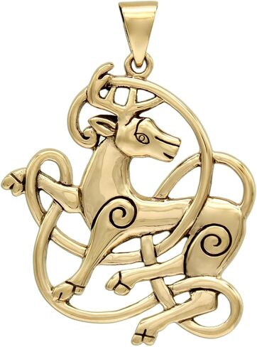 Dryad Design Bronze Stag Pendant - Celtic Deer Druid Jewelry for Men or Women in Kuwait