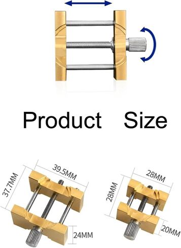 2 PCS Extensible and Reversible Brass Watch Movement Holders Multi-Functional Metal Watch Repair Tool Set for Watchmaker Repair in Saudi Arabia