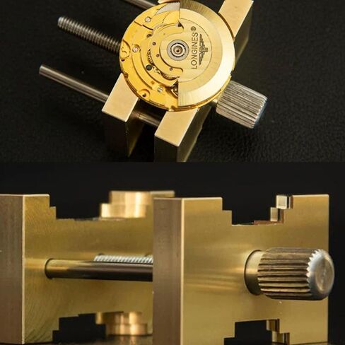 2 PCS Extensible and Reversible Brass Watch Movement Holders Multi-Functional Metal Watch Repair Tool Set for Watchmaker Repair in Saudi Arabia