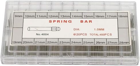 8-27mm Range Metal Watch Spring Bars Universal Fit for Band Link Pins Repair Installation Tool Kit(1.0mm) in Kuwait