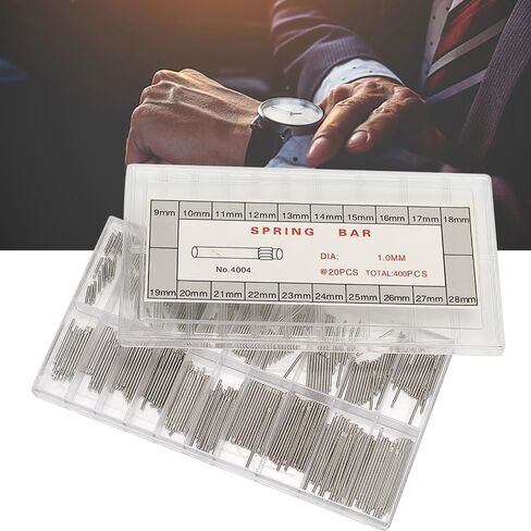 8-27mm Range Metal Watch Spring Bars Universal Fit for Band Link Pins Repair Installation Tool Kit(1.0mm) in Kuwait
